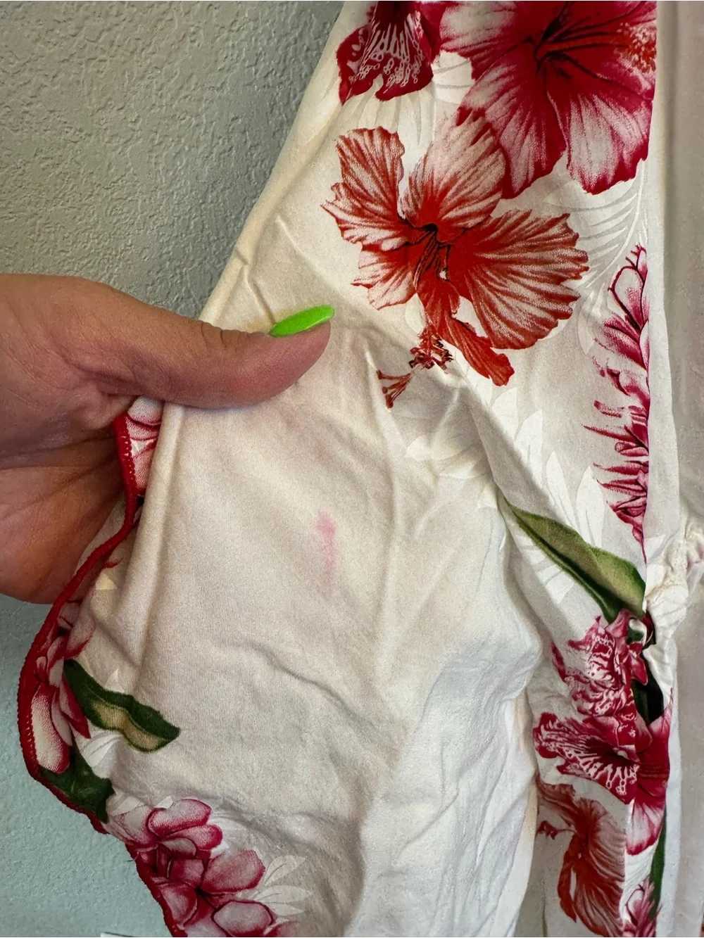 Favant Hawaii Floral Kaftan Top Drawstring Waist One Size Resort Wear